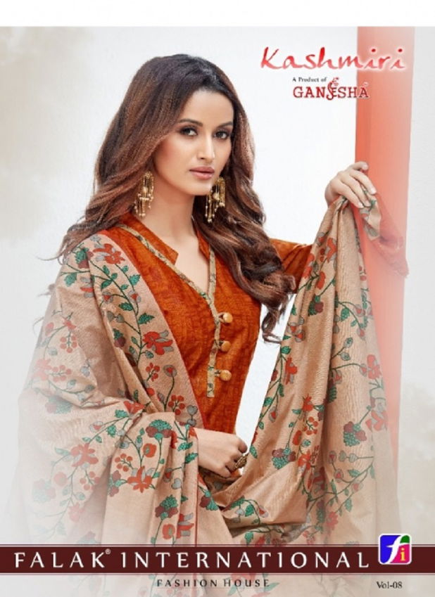 Ganesha Kashmiri 8  Latest Fancy Regular Wear Pure Cotton Designers Punjabi Dress Material Collection 